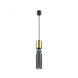 Odeon light 4073/5L L-VISION ODL19 350 черный/золото/зеленый Подвес GU10 1*5W SAKRA 